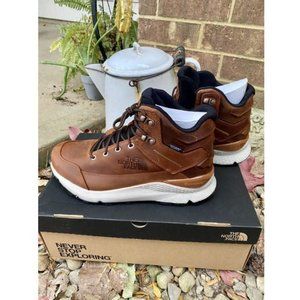 The North Face Men's Vals Mid Leather Waterproof Hiking Boots Size 10 New